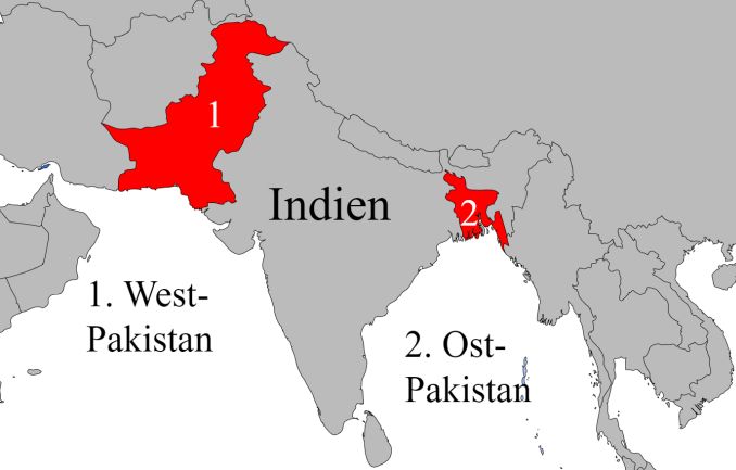 Westpakistan und Ostpakistan