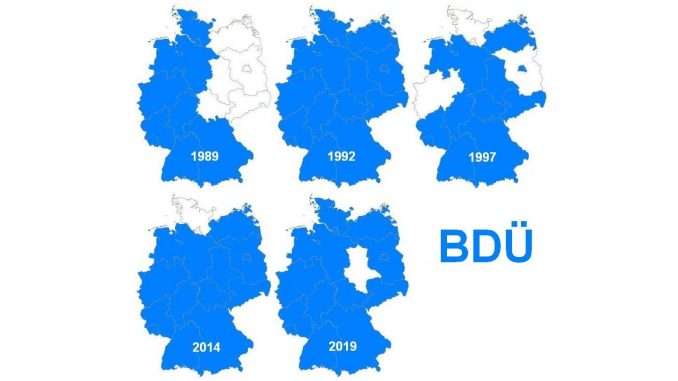 BDÜ-Landkarte 1989-2019