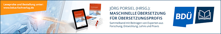 BDÜ-Fachverlag: Maschinelle Übersetzung