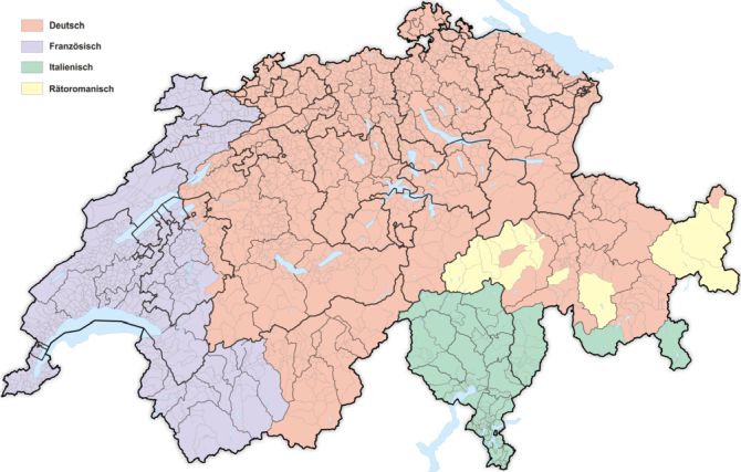 Schweiz, Sprachregionen