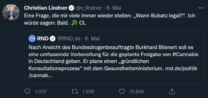 Lindner-Tweet Bubatz