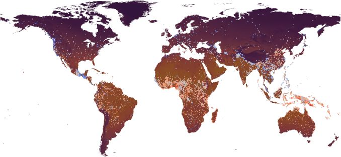 Weltkarte laute Sprachen