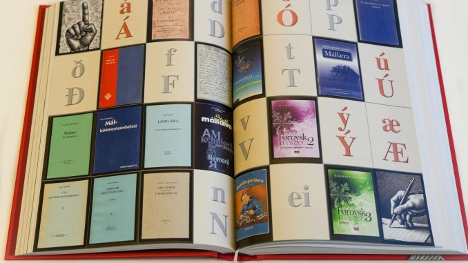 Føroysk málsøga, Färöische Sprachgeschichte, Band 1, Doppelseite