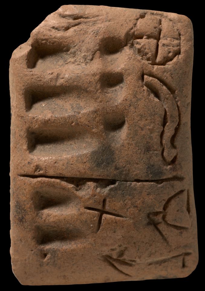 Proto-Keilschrifttafel Uruk IV