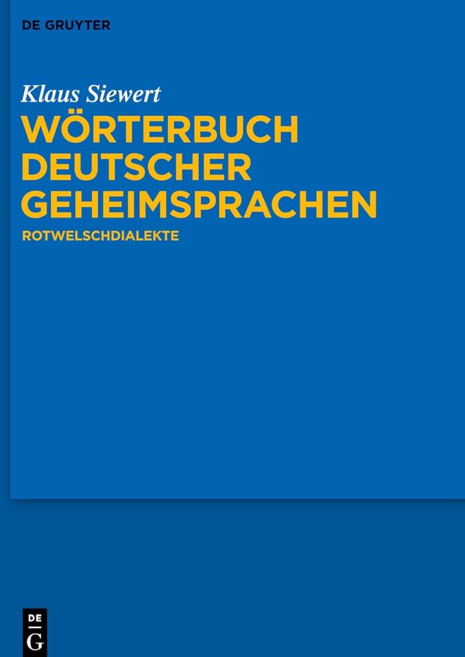 Wörterbuch deutscher Geheimsprachen, Rotwelsch