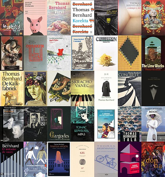 Thomas Bernhard, Titel-Collage