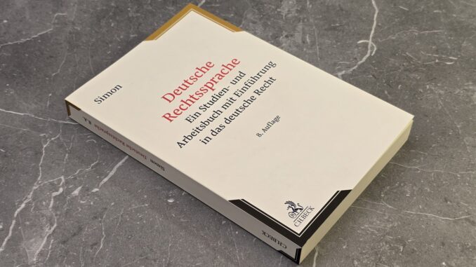 Heike Simon, Deutsche Rechtssprache