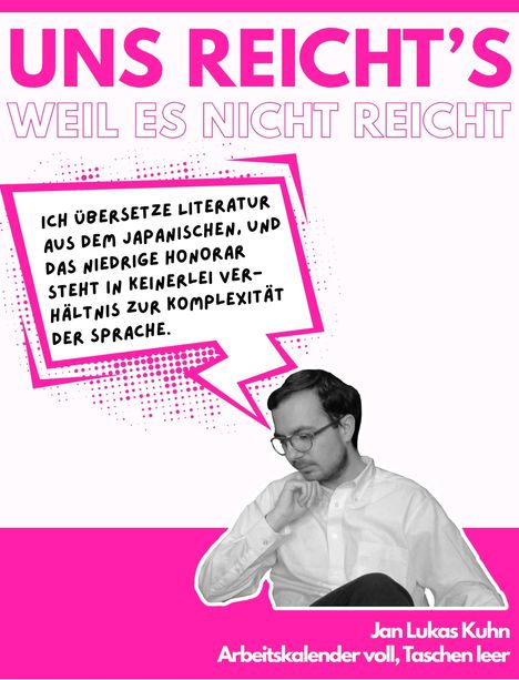 Literaturübersetzer, Instagram, Kampagne "Uns reicht's, weil es nicht reicht"