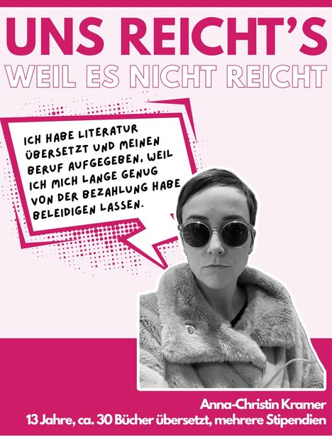 Literaturübersetzer, Instagram, Kampagne "Uns reicht's, weil es nicht reicht"